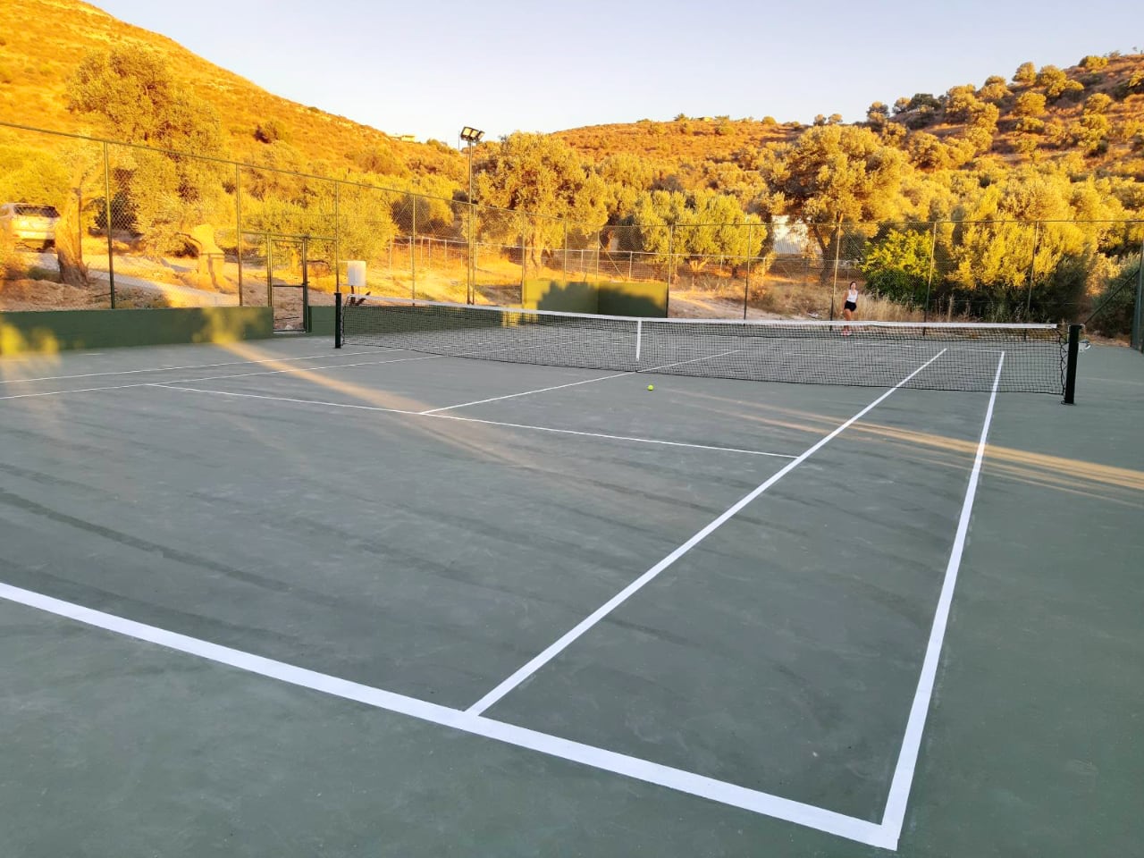 New Tennis Court At Our Cretan Traditional Villas